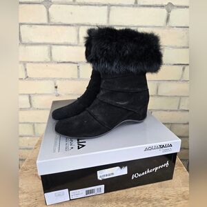 NIB Aquatalia Fur Trimmed Boots